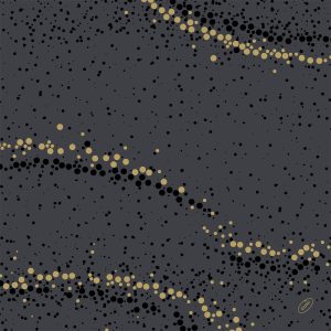 Dunisoft 40x40см 60бр. - Черен със златни точки